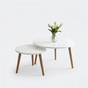 Lot de 2 tables basses gigognes en MDF